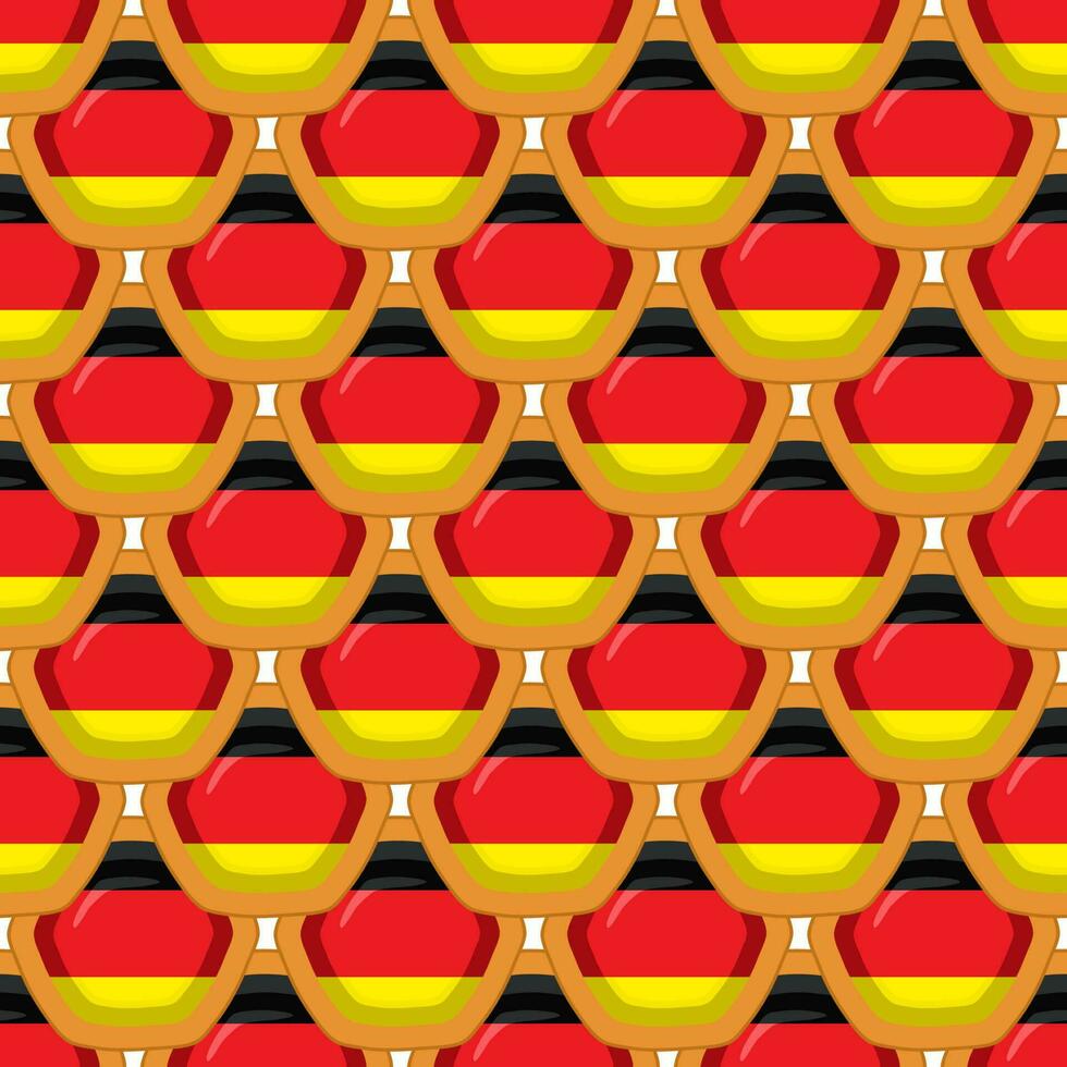 modèle biscuit avec drapeau pays Allemagne dans savoureux biscuit vecteur