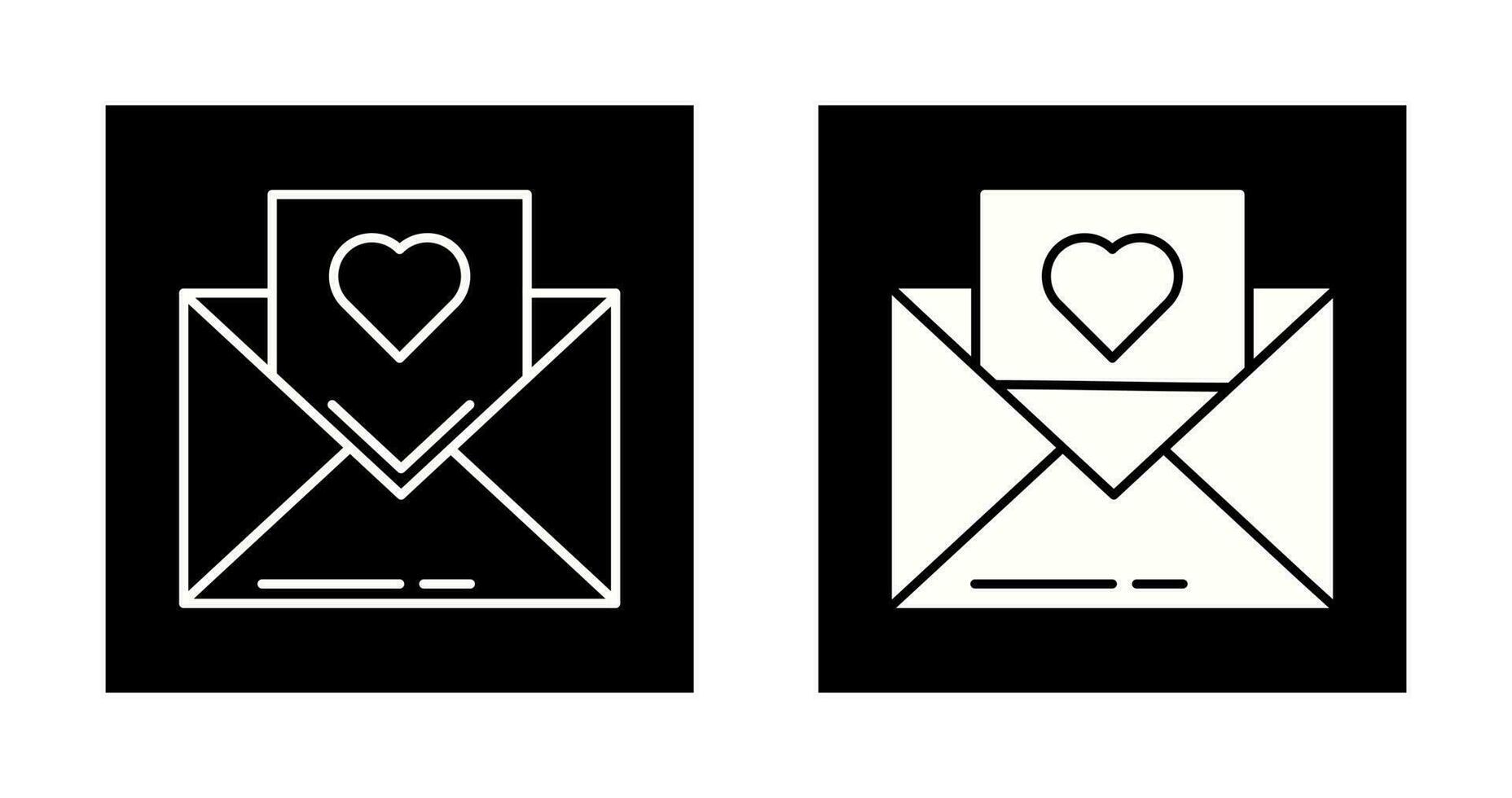 l'amour courrier vecteur icône