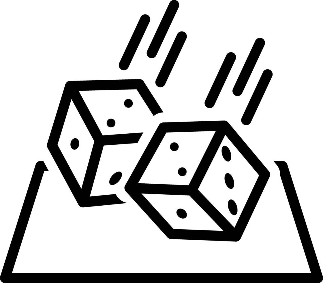 icône de ligne pour les dés vecteur