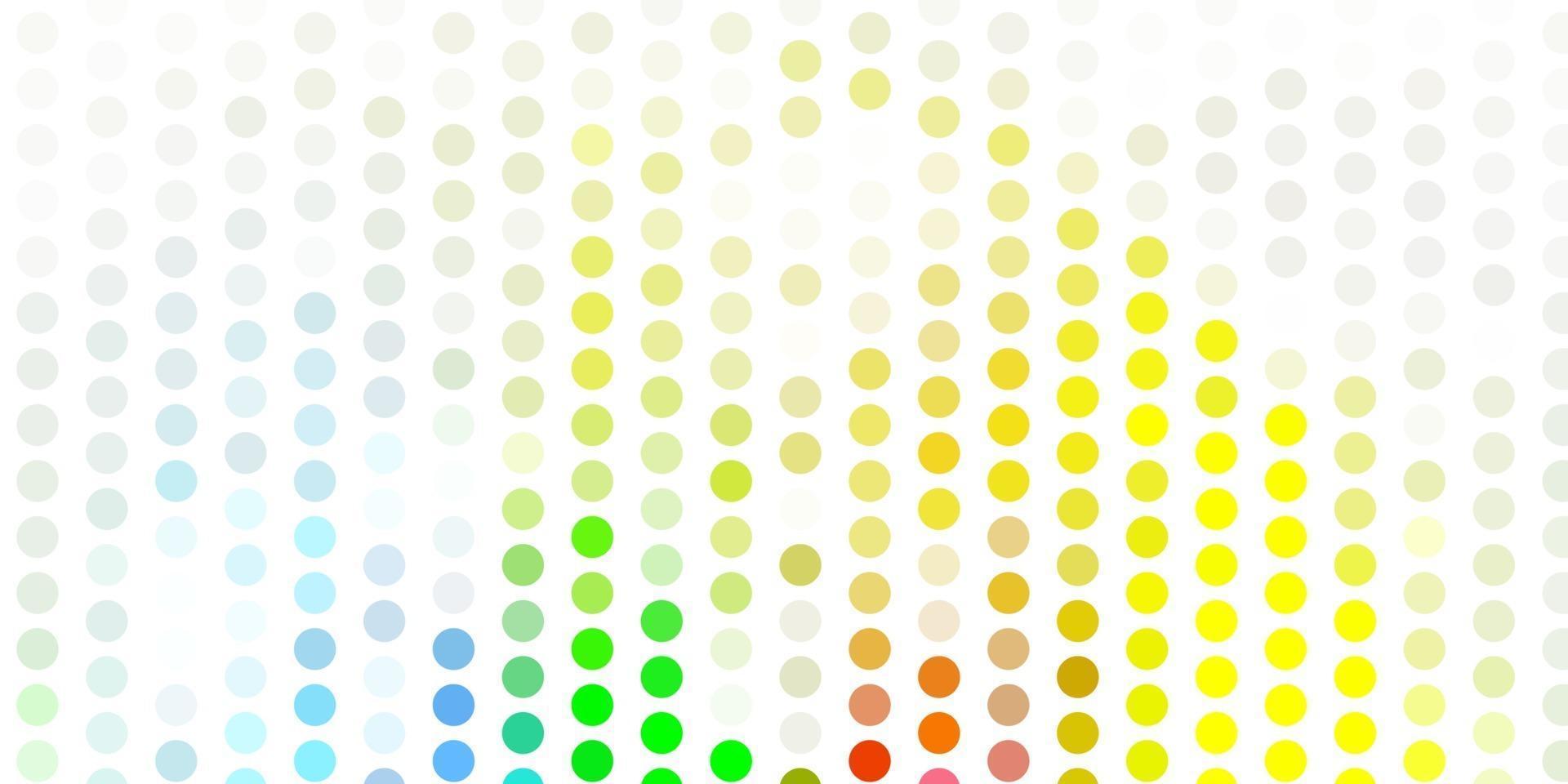 toile de fond de vecteur multicolore clair avec des points.