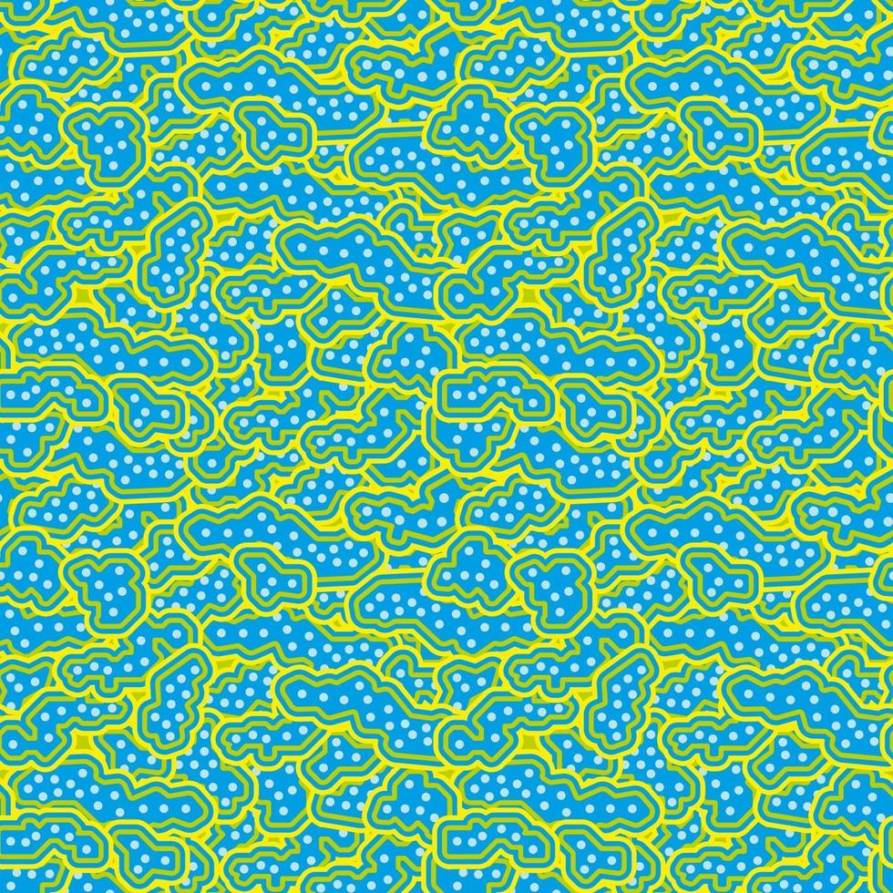 modèle sans couture de géométrie futuriste bleu vert abstrait illusion liquide texture grunge moderne fond ondulé stock illustration vectorielle vecteur