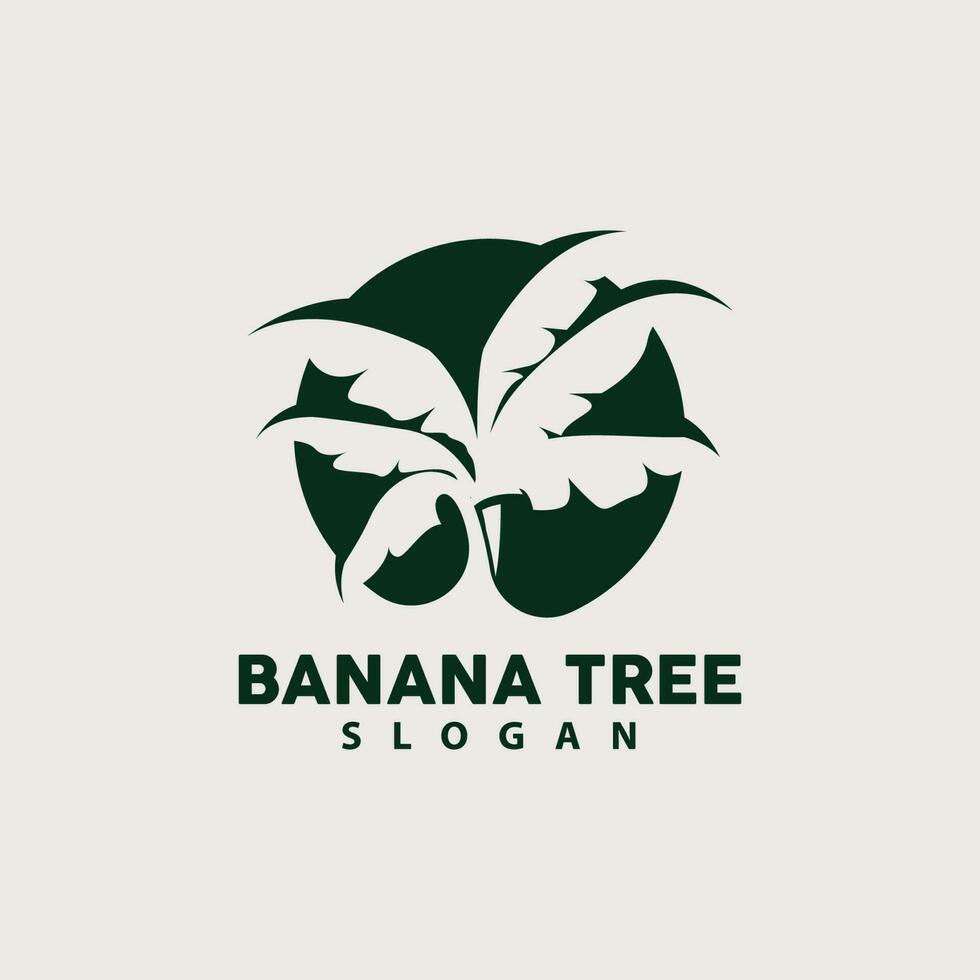 banane arbre logo, banane arbre Facile silhouette conception, plante icône symbole vecteur illustration