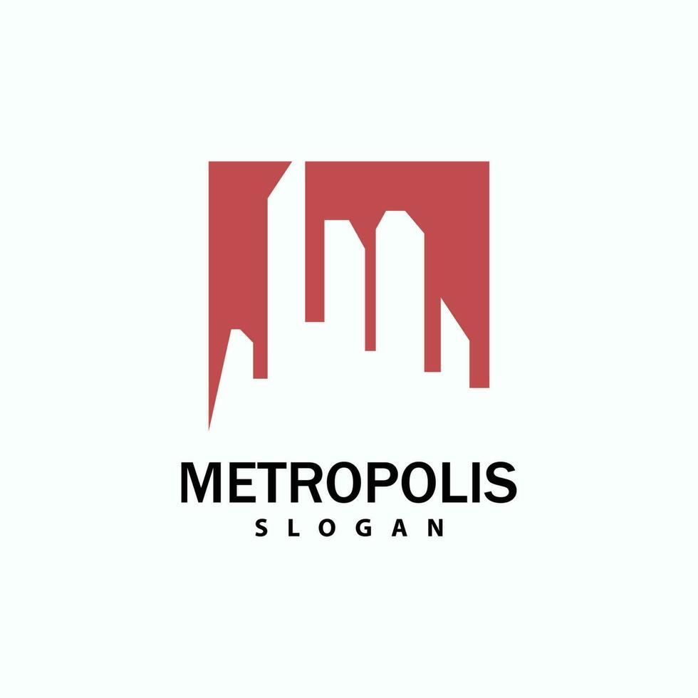 paysage urbain logo, métropole horizon conception, ville bâtiment vecteur, icône symbole illustration vecteur