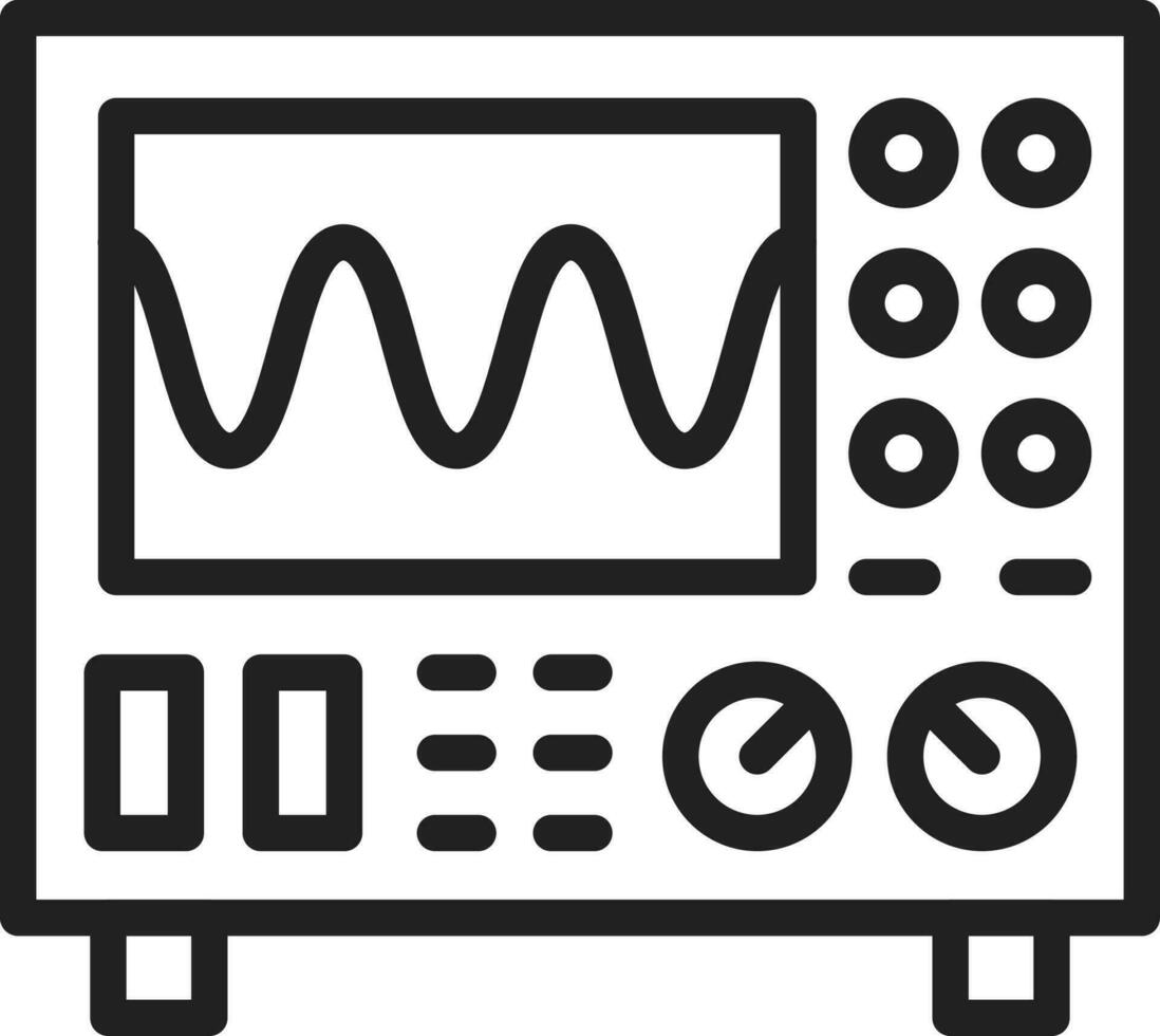 oscilloscope icône vecteur image.