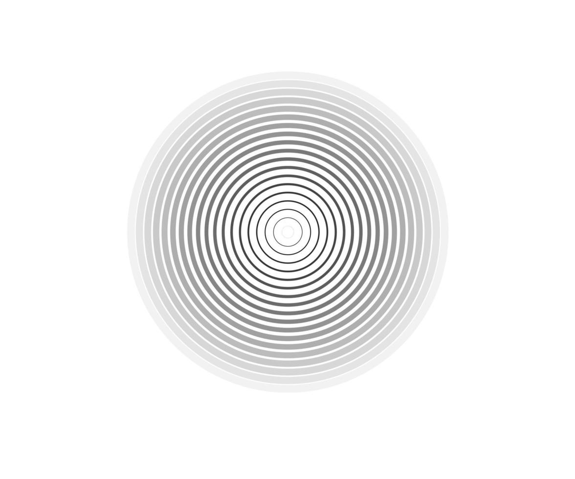 Élément d'éléments de cercle concentrique pour la décoration de conception graphique vecteur