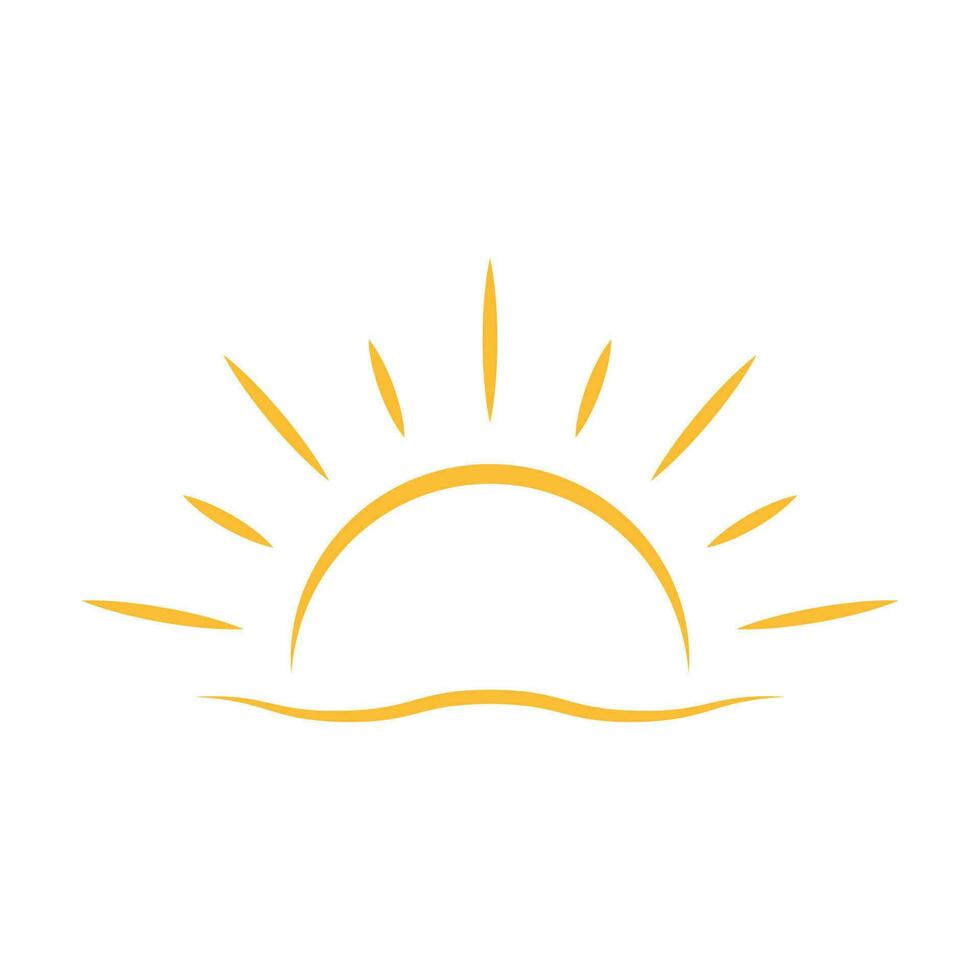 un demi-soleil se couche vers le bas icône vecteur coucher de soleil concept pour la conception graphique, le logo, le site Web, les médias sociaux, l'application mobile, l'illustration de l'interface utilisateur