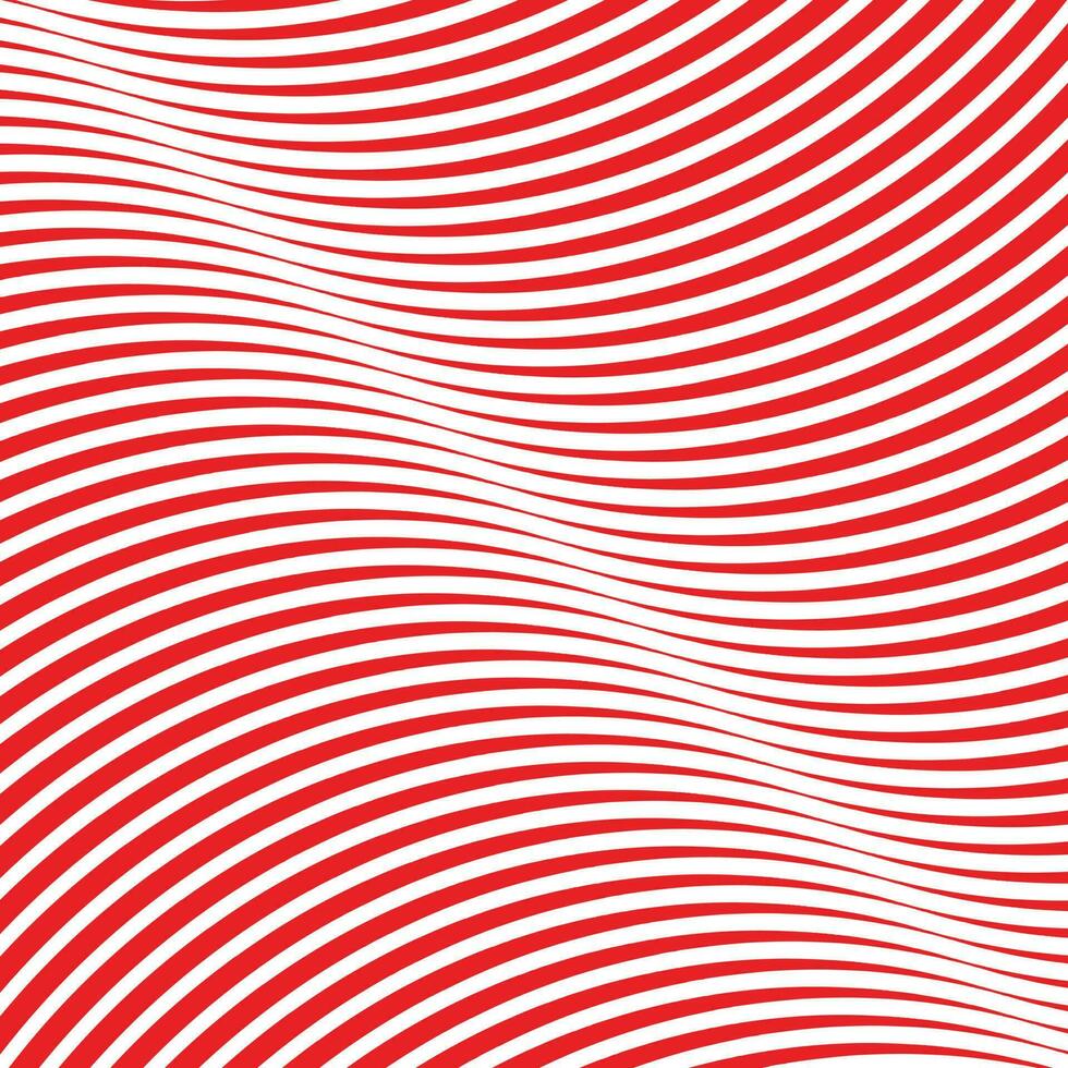abstrait géométrique blanc vague ligne modèle avec rouge bg. vecteur