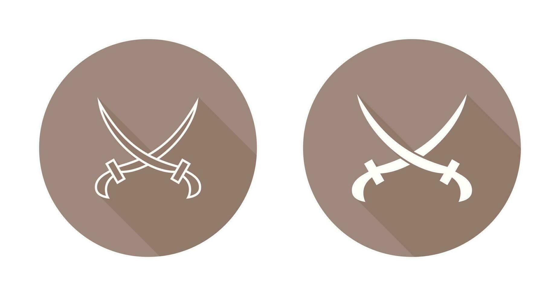 icône de vecteur de deux épées