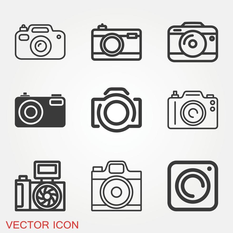 jeu d & # 39; icônes de caméra vecteur