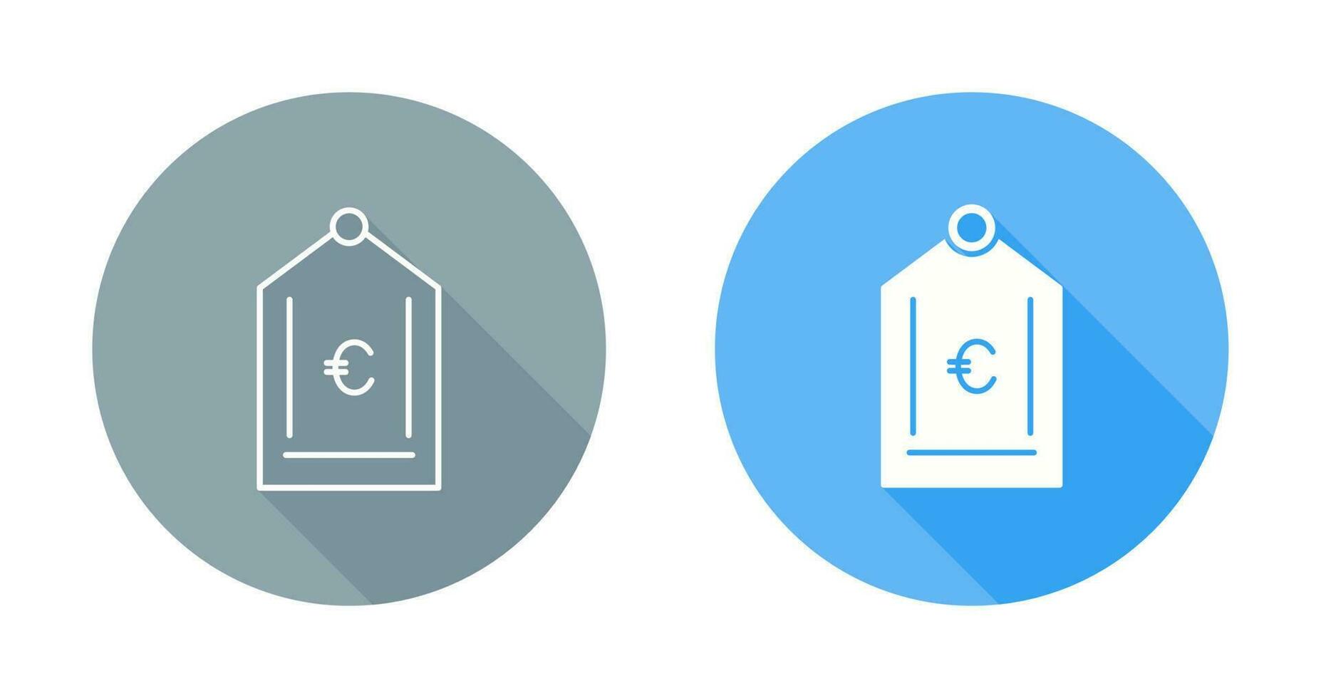 icône de vecteur d'étiquette euro