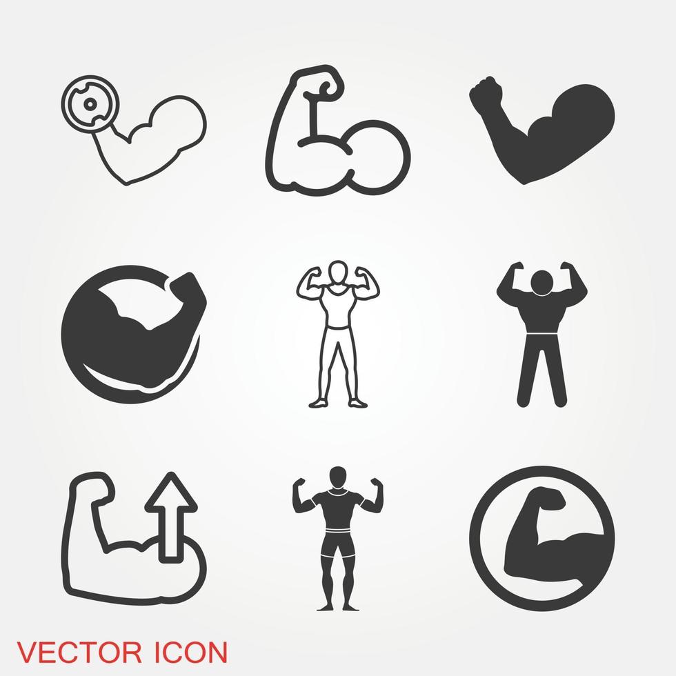 jeu d & # 39; icônes de muscle vecteur
