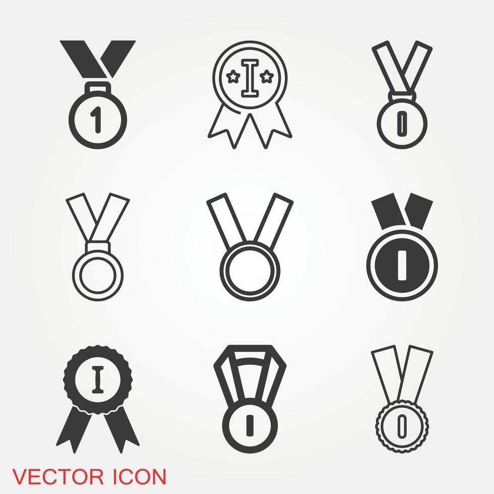 jeu d & # 39; icônes de médaille vecteur