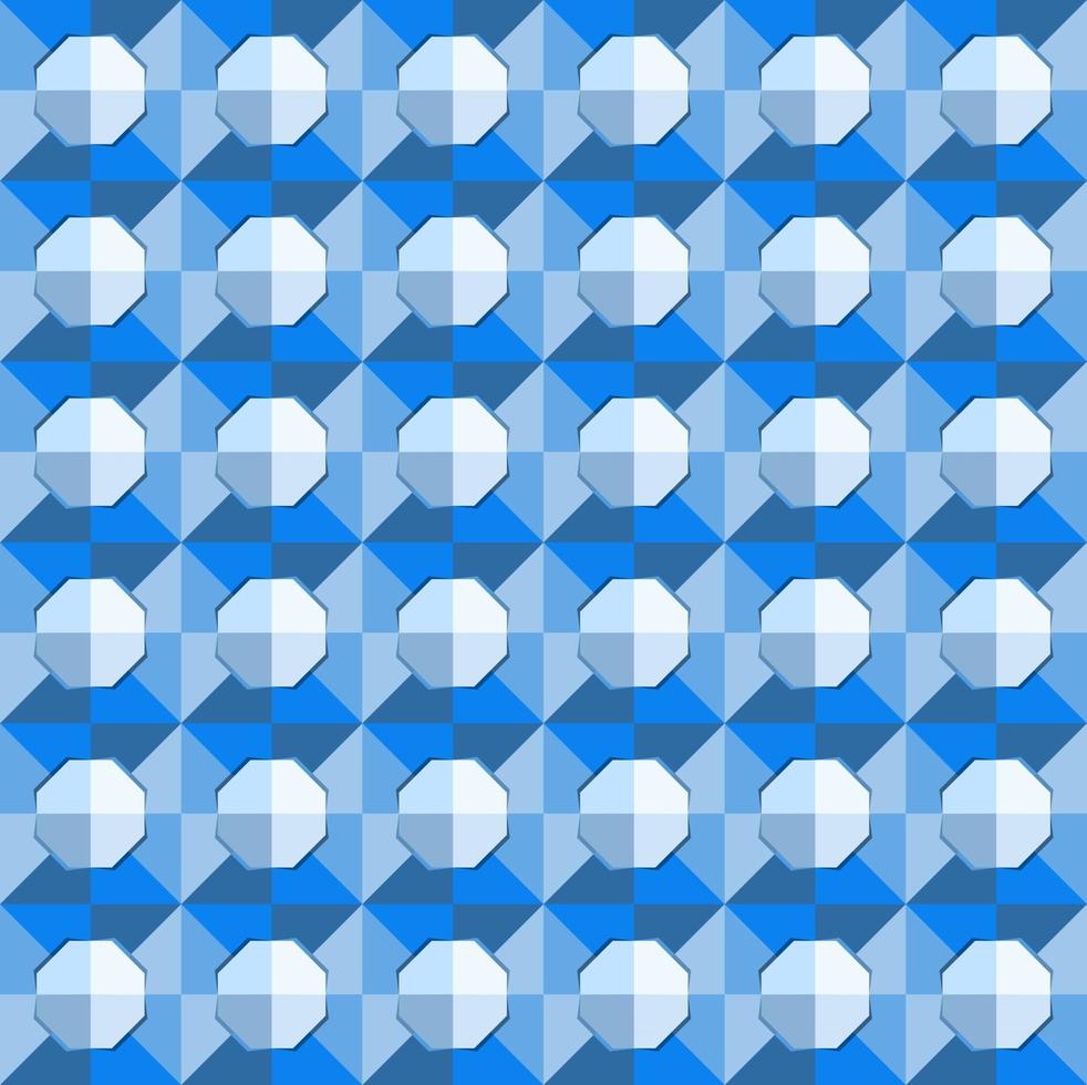 il s'agit d'un motif à damier géométrique bleu polygonal avec un octogone léger vecteur