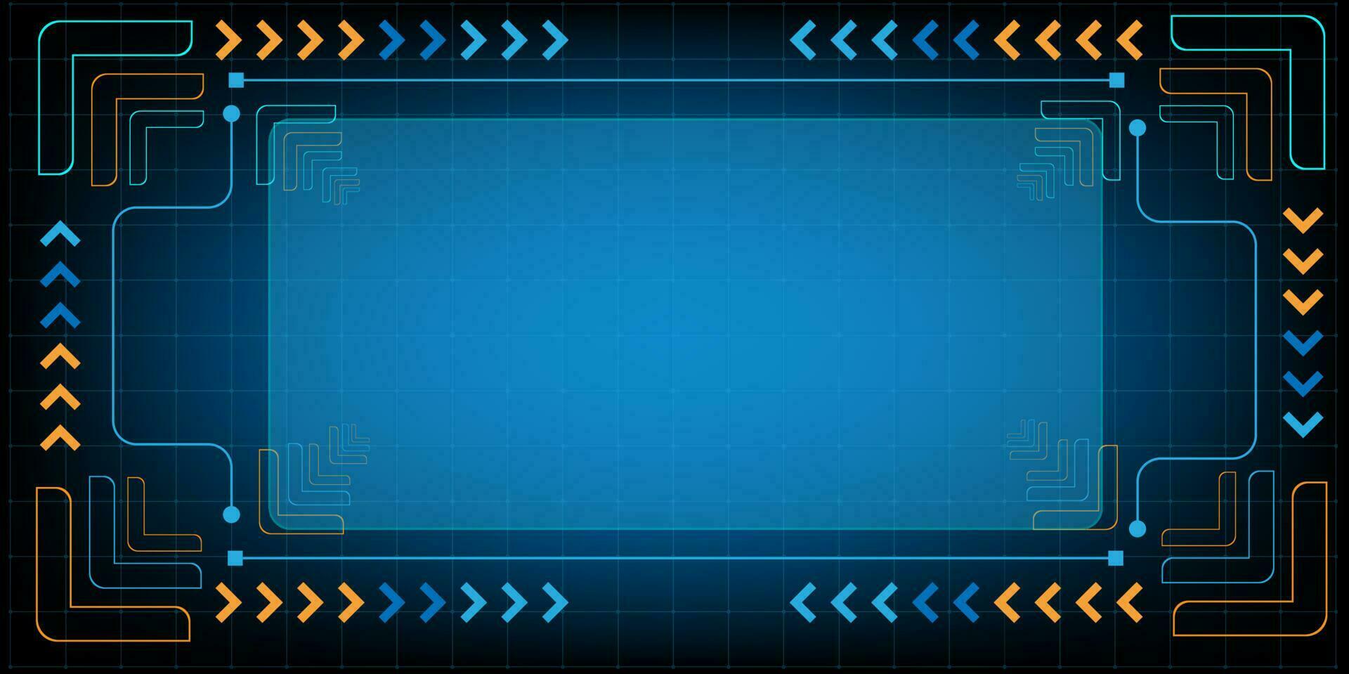 hud hexagone et cercle ordinateur puce électronique circuit planche vecteur pour La technologie et la finance concept et éducation pour futur