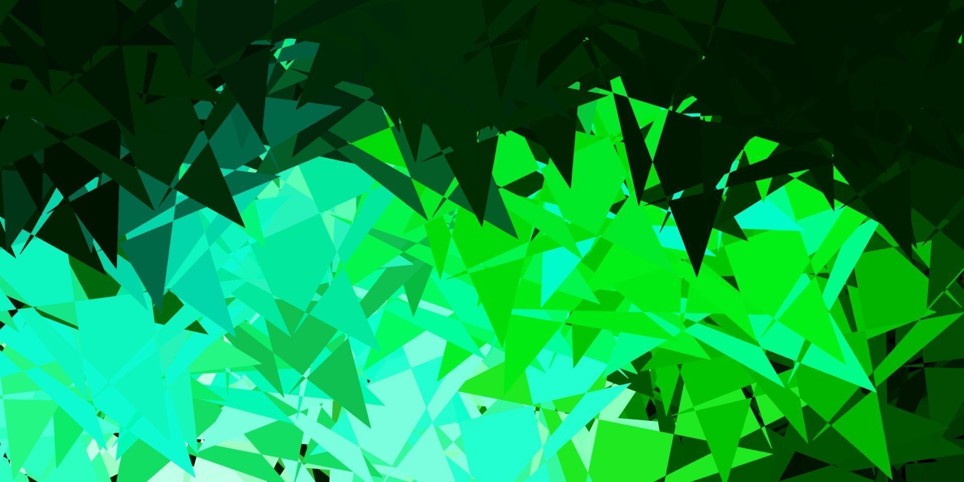 disposition de vecteur bleu clair, vert avec des formes triangulaires.