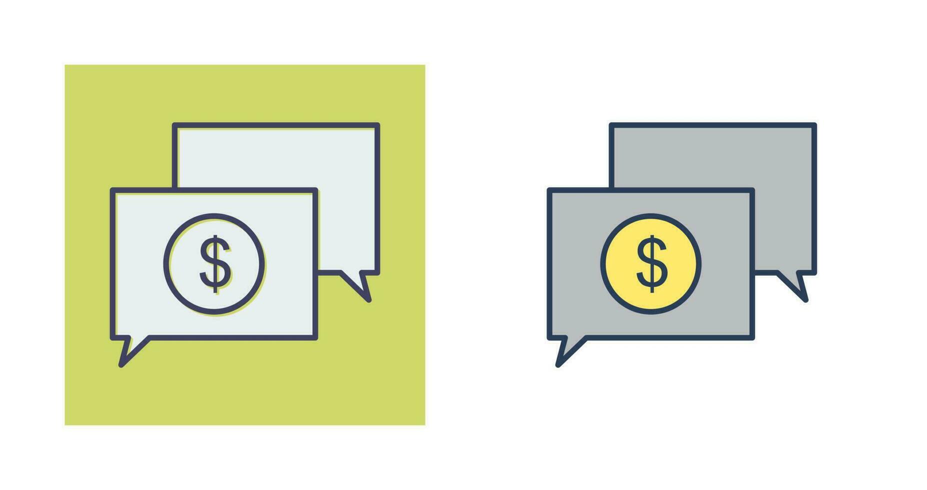 icône de vecteur de conversation d'argent