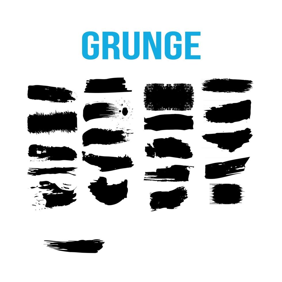 pinceaux grunge éclaboussures de peinture vecteur