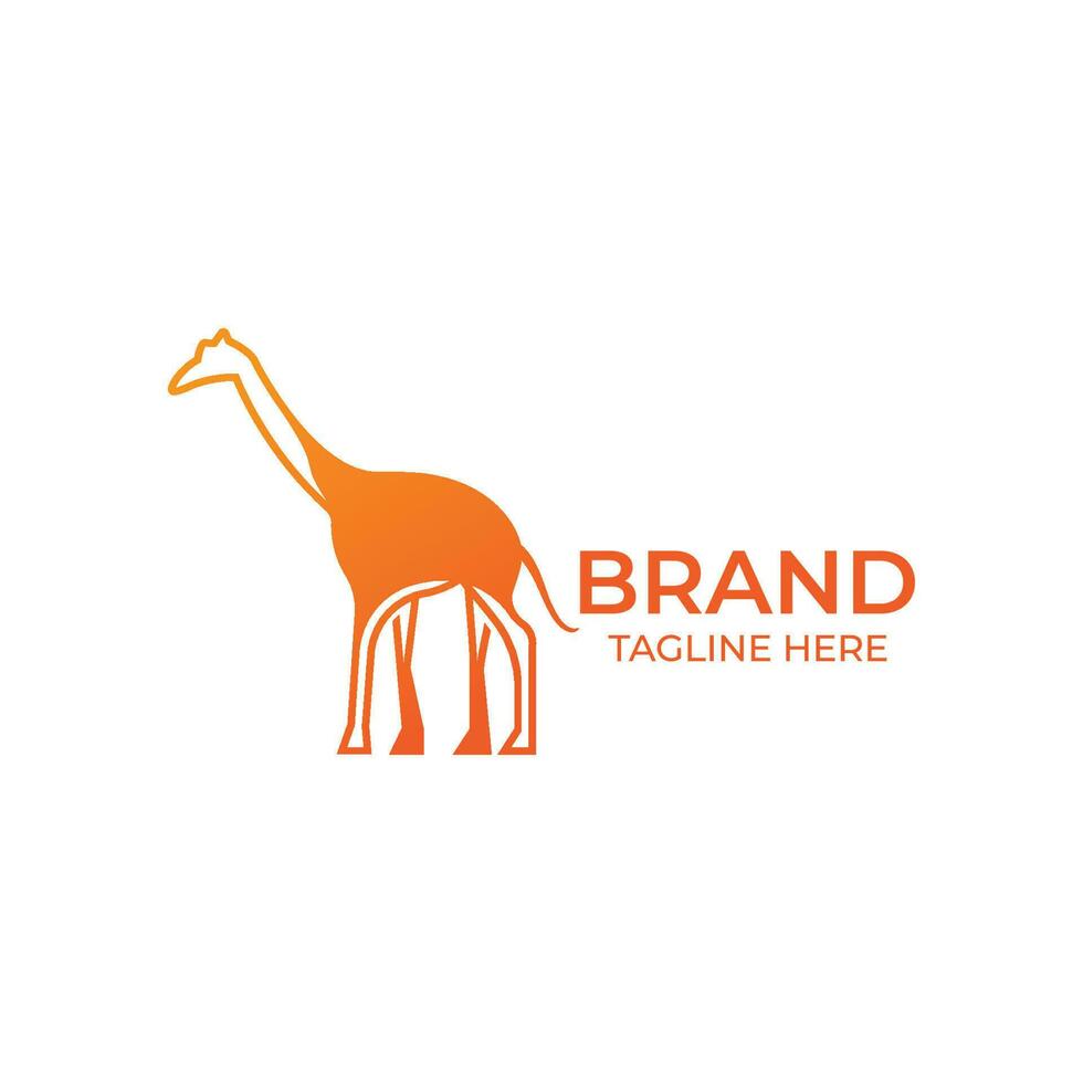 cool girafe logo vecteur