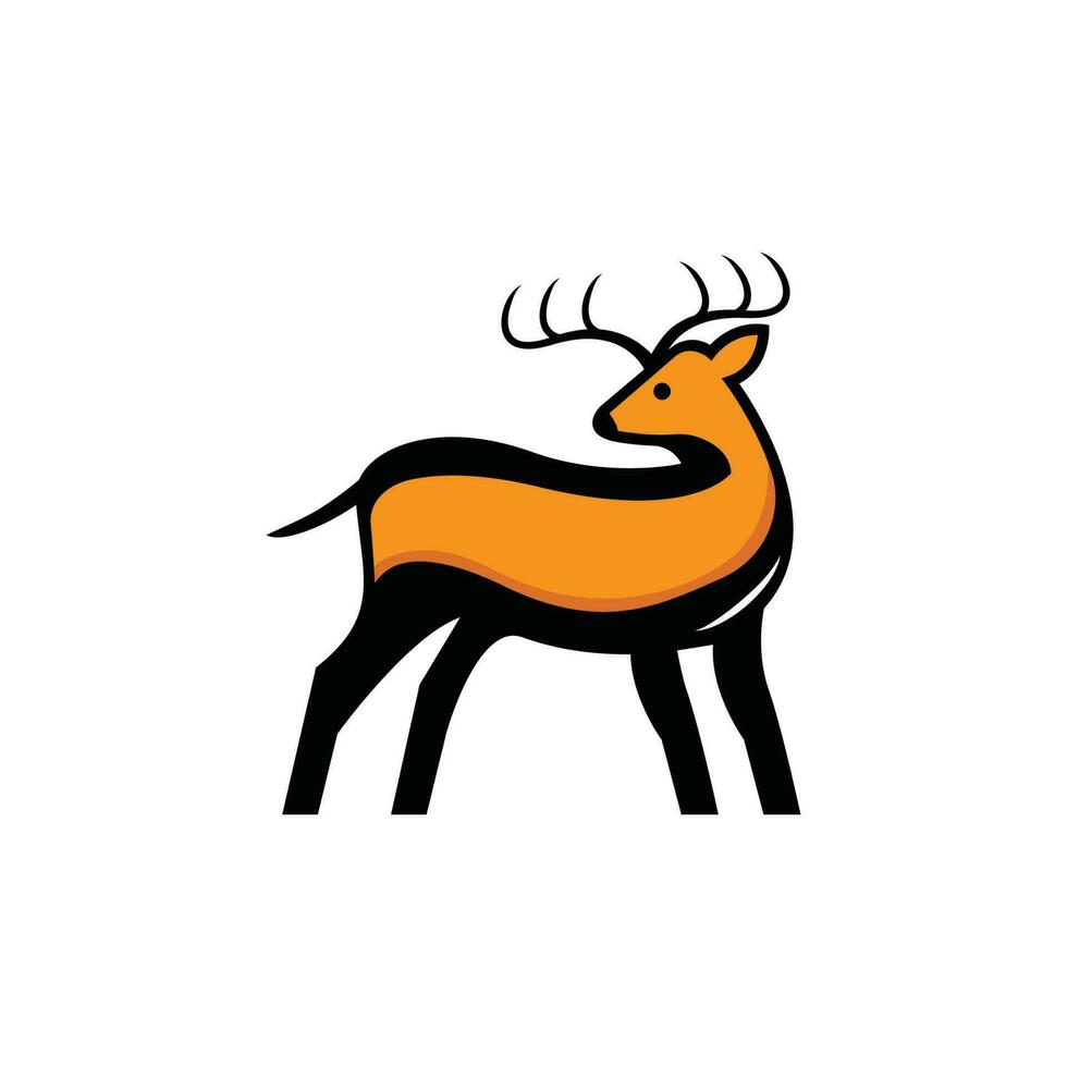 logo de cerf créatif vecteur