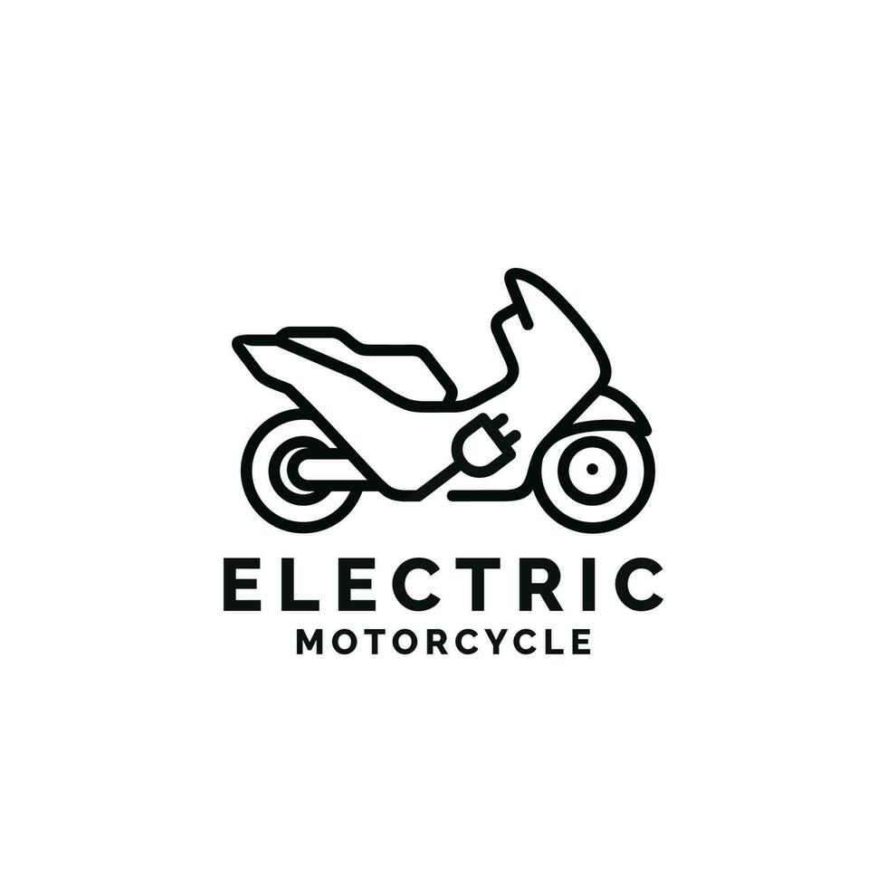 électrique moto logo conception vecteur