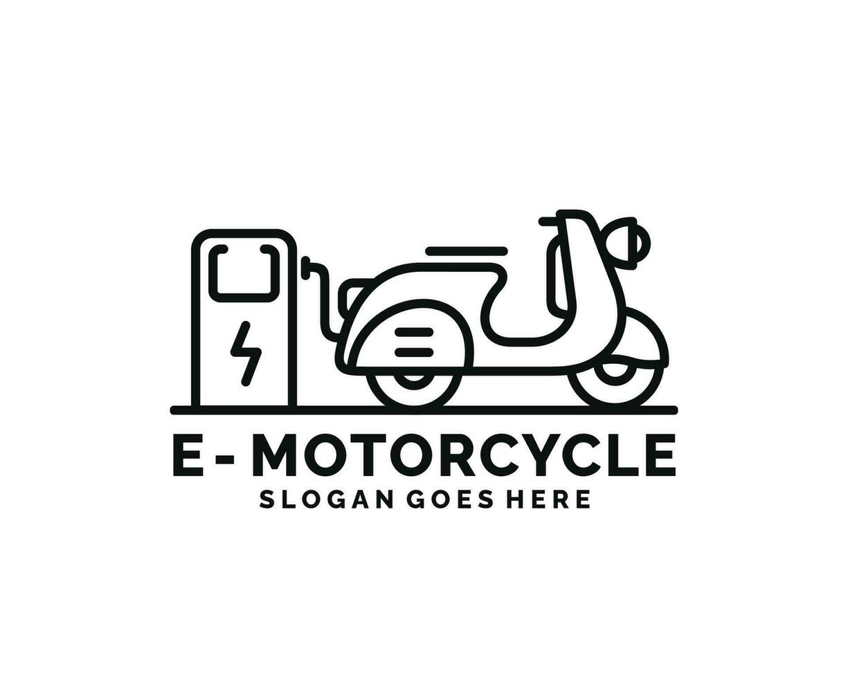 électrique moto logo conception vecteur