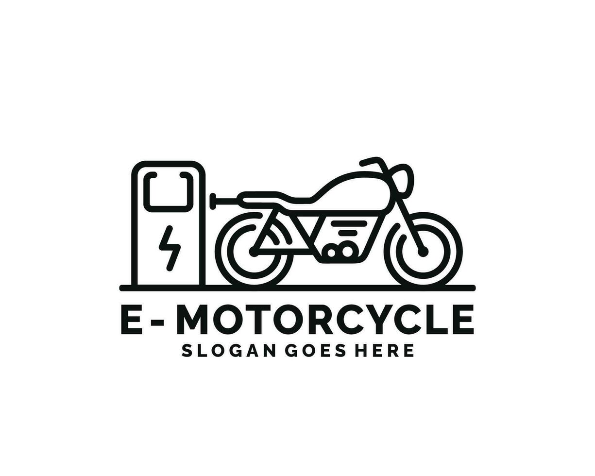 électrique moto logo conception vecteur