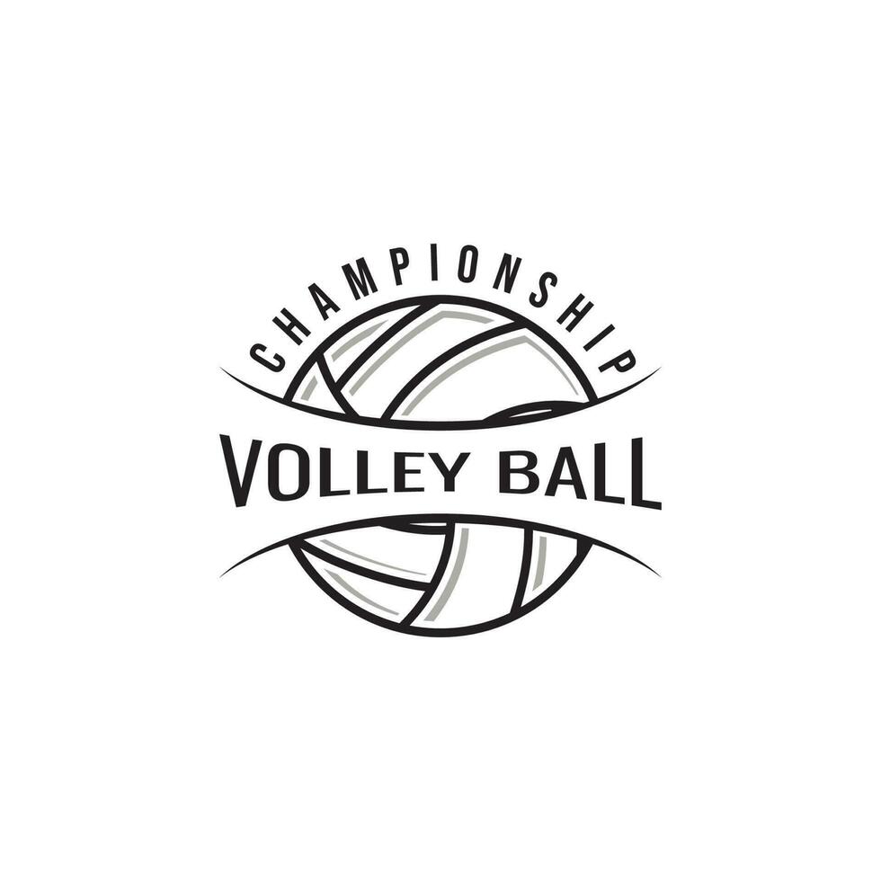 vecteur volley-ball logo modèle