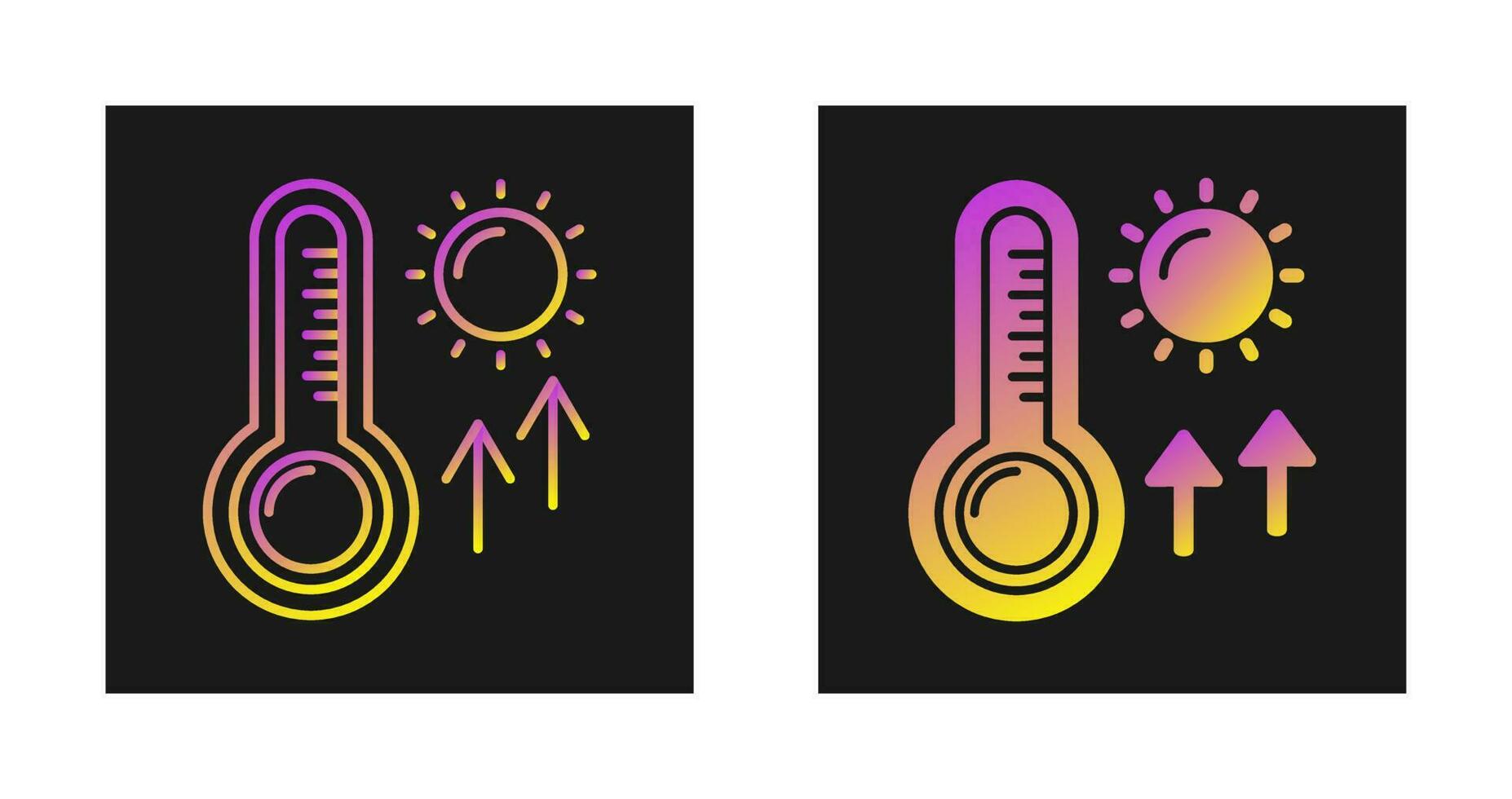 icône de vecteur de hautes températures