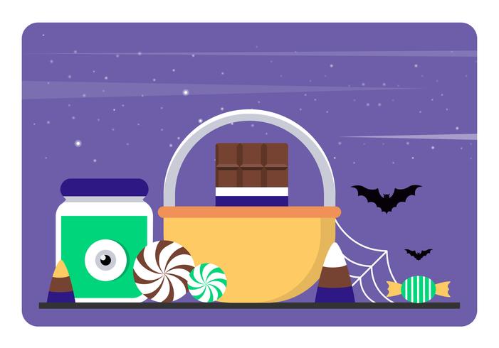 Éléments et accessoires d'Halloween de vecteur