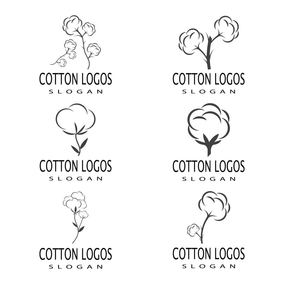 coton logo modèle vecteur symbole nature