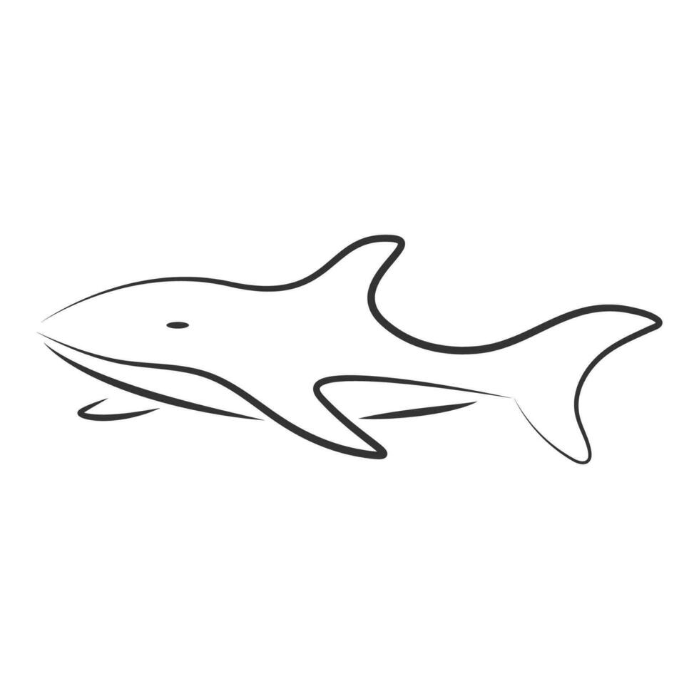 requin logo vecteur illustration conception