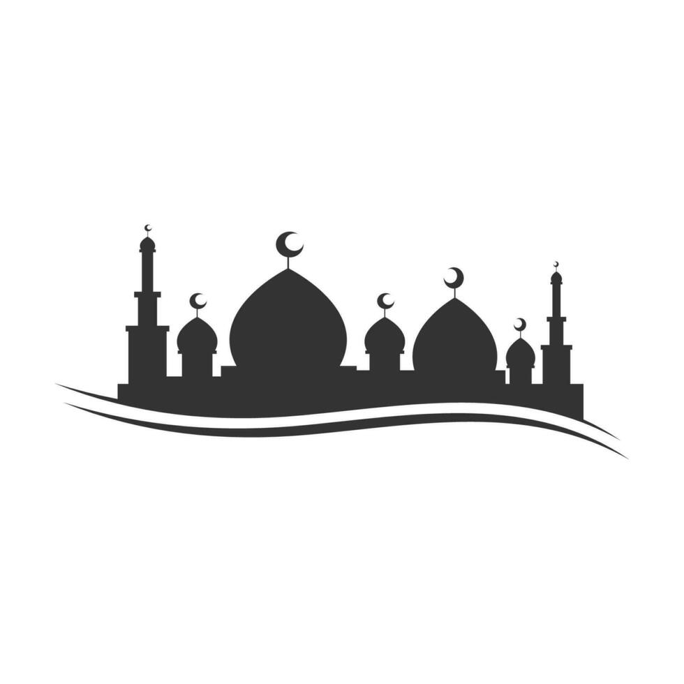 mosquée logo vecteur illustration conception