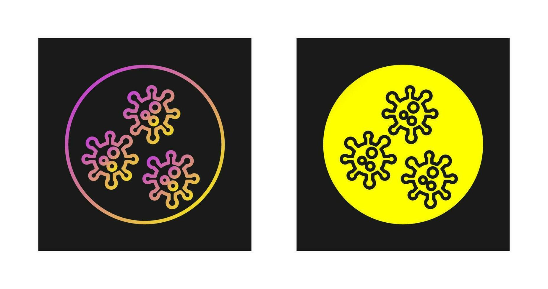 icône de vecteur de bactéries