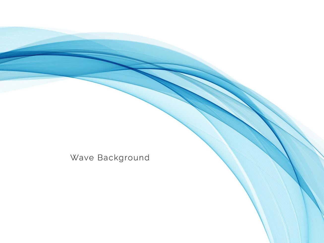 fond moderne de conception de vague bleue décorative vecteur