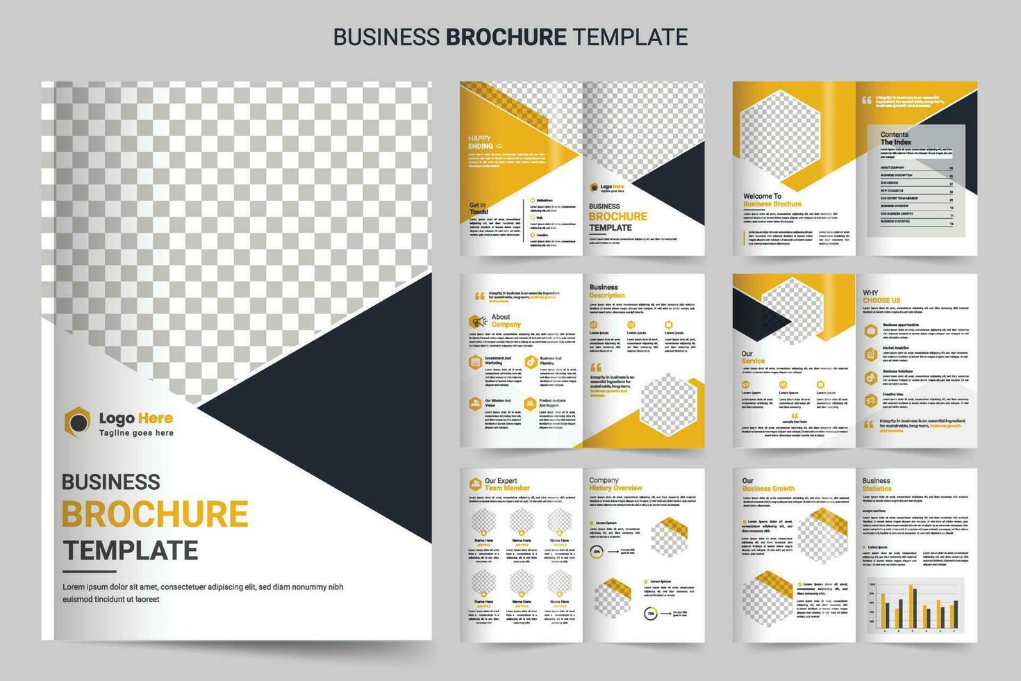 brochure modèle disposition conception et entreprise minimal plusieurs pages brochure modèle conception vecteur