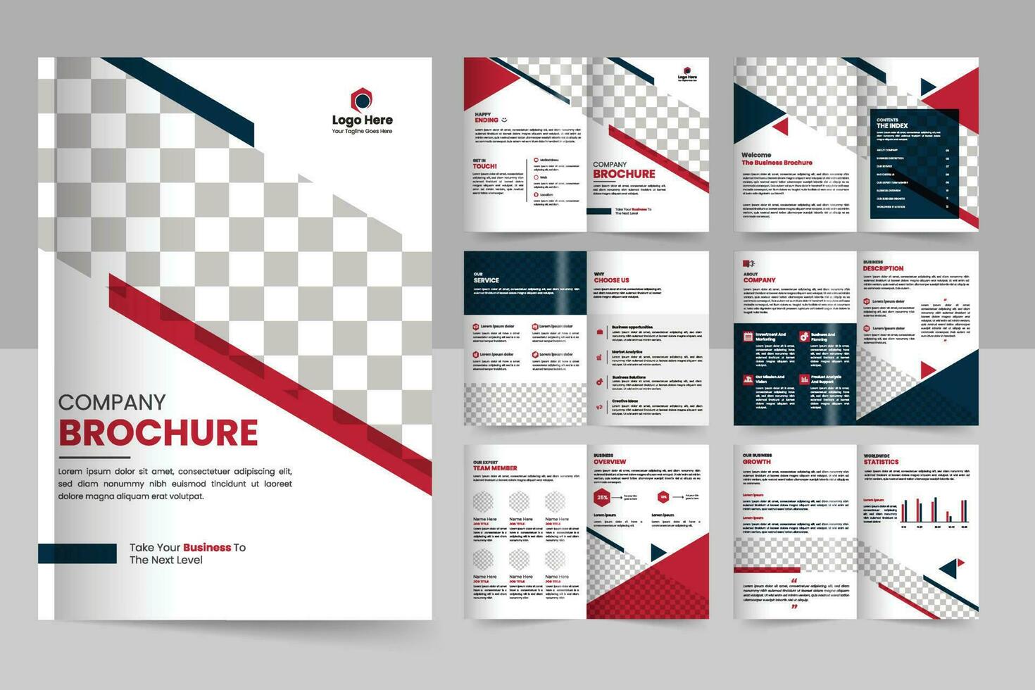 brochure modèle disposition conception et entreprise minimal plusieurs pages brochure modèle conception vecteur