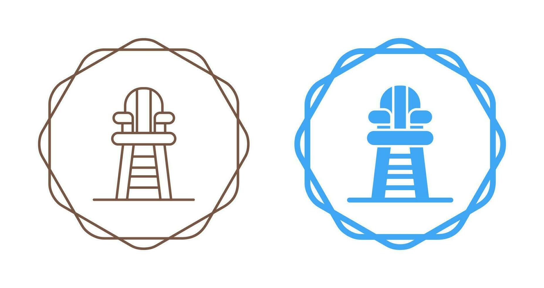 icône de vecteur de chaise de maître nageur