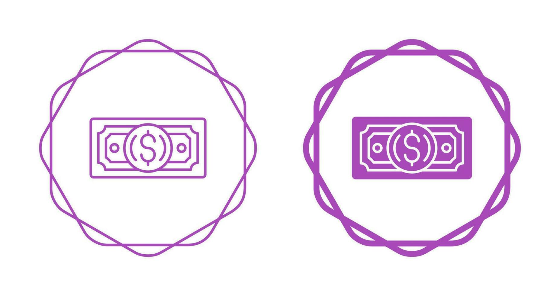 icône de vecteur de billet de dollar