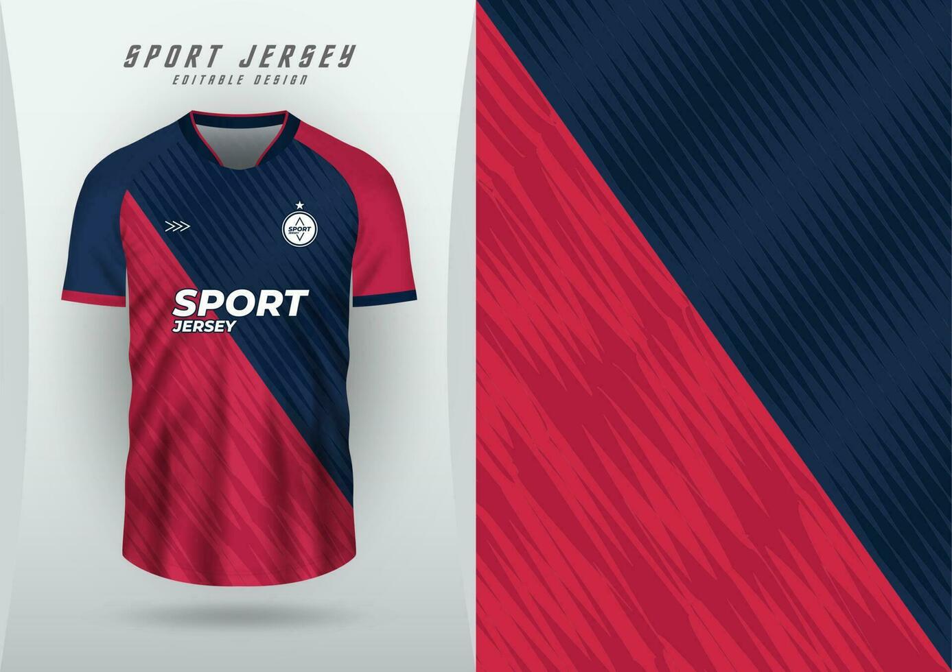 Contexte pour des sports Jersey, football Jersey, fonctionnement Jersey, courses Jersey, rouge et marine bleu oblique modèle. vecteur