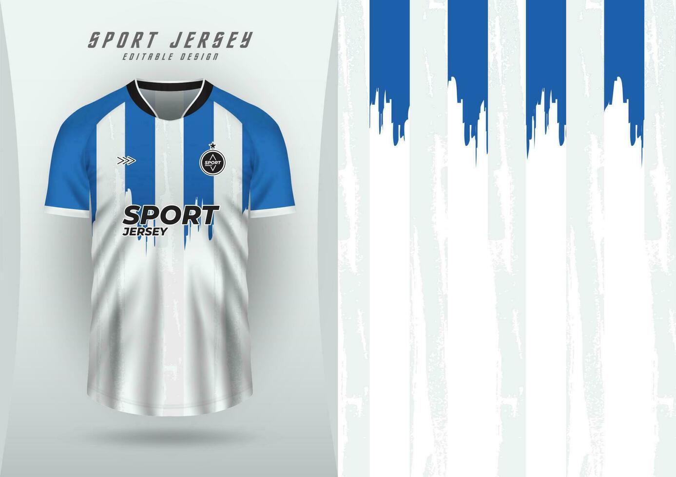 Contexte pour des sports Jersey football Jersey fonctionnement Jersey courses Jersey rayures modèle bleu et blanc vecteur