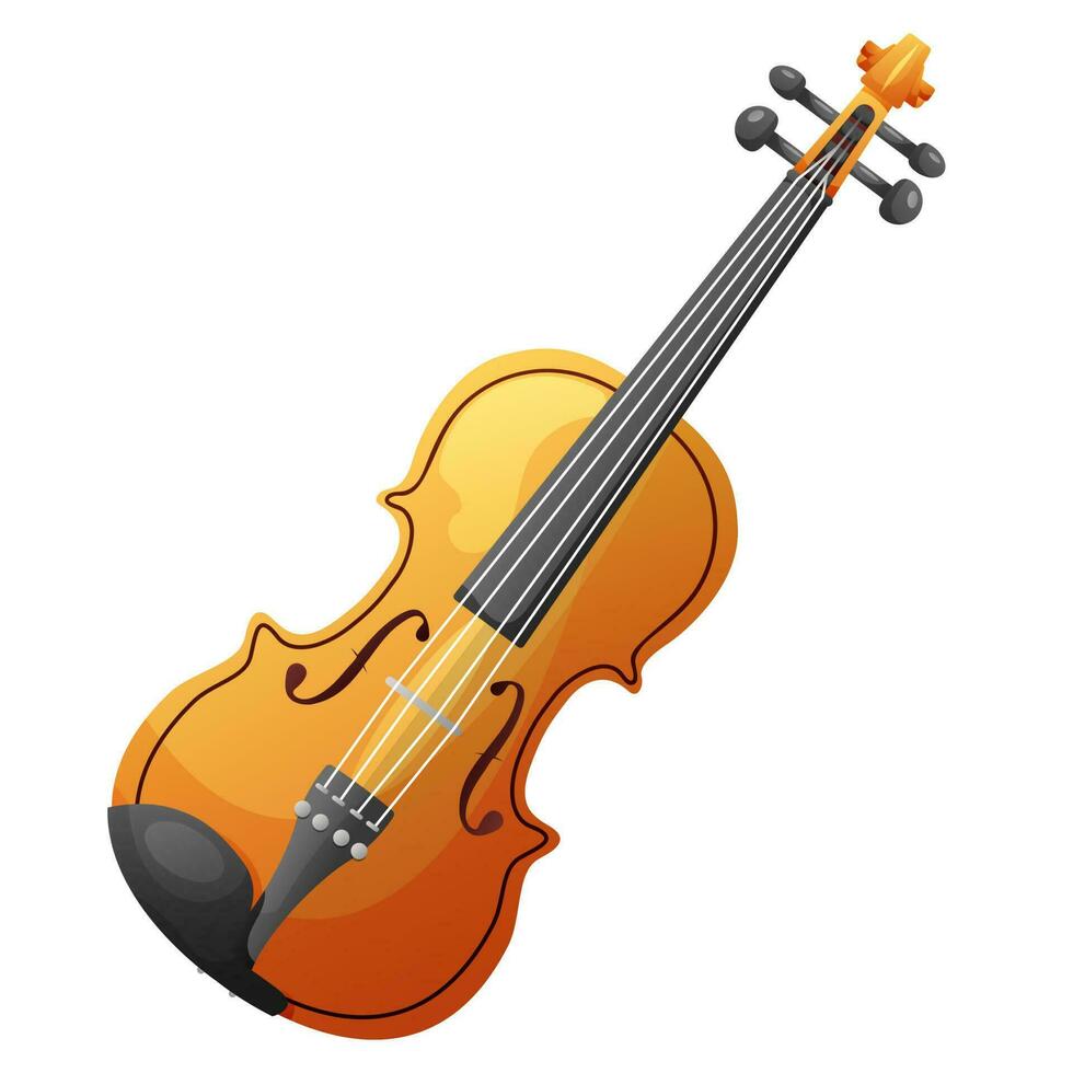 classique en bois violon ou alto. musical instrument. vecteur illustration pour conception.