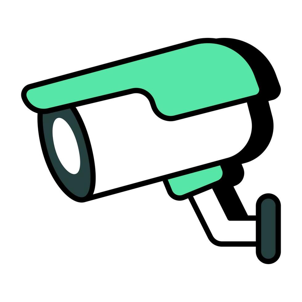 icône de caméra de vidéosurveillance, vecteur modifiable