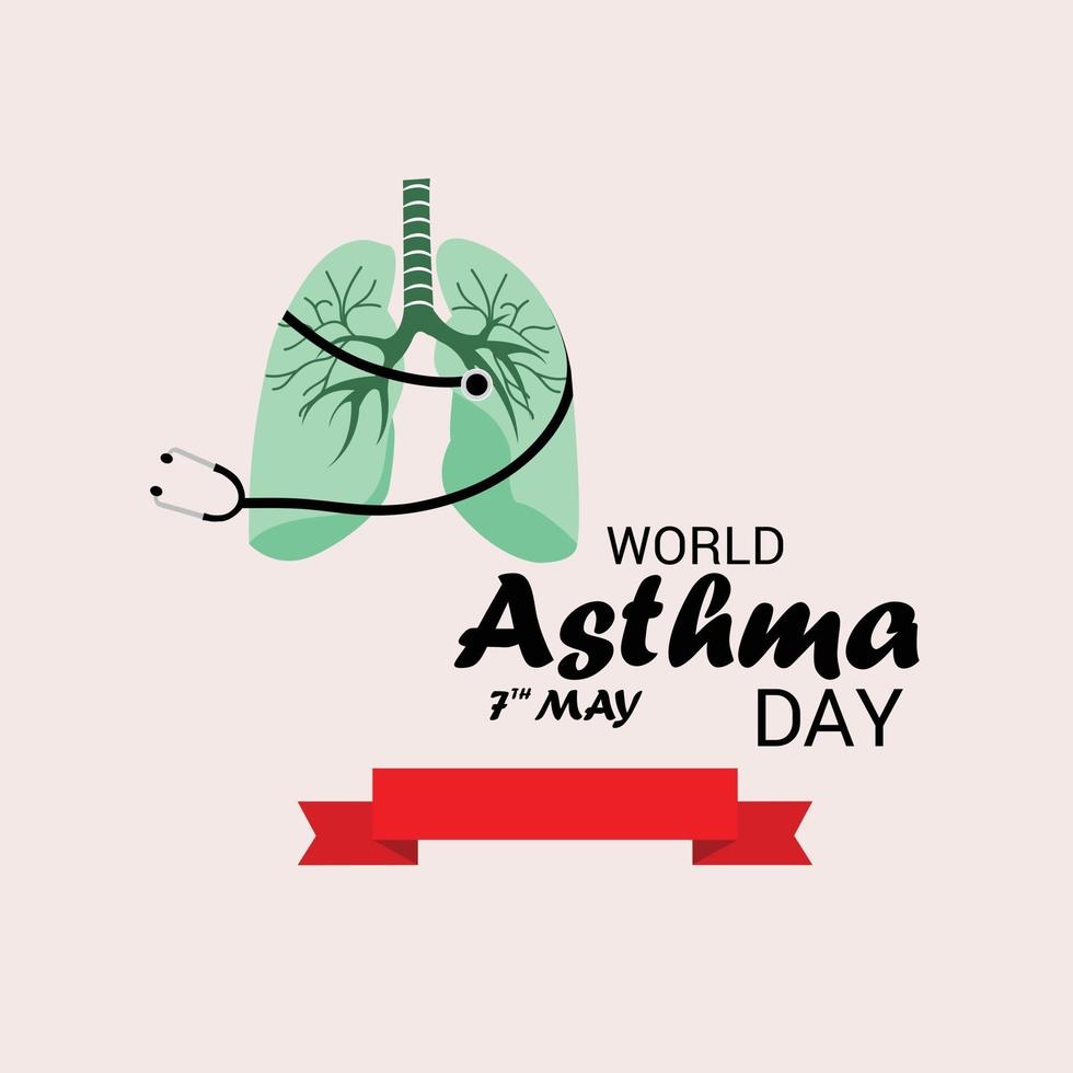 illustration vectorielle d & # 39; un fond pour la journée mondiale de l & # 39; asthme vecteur