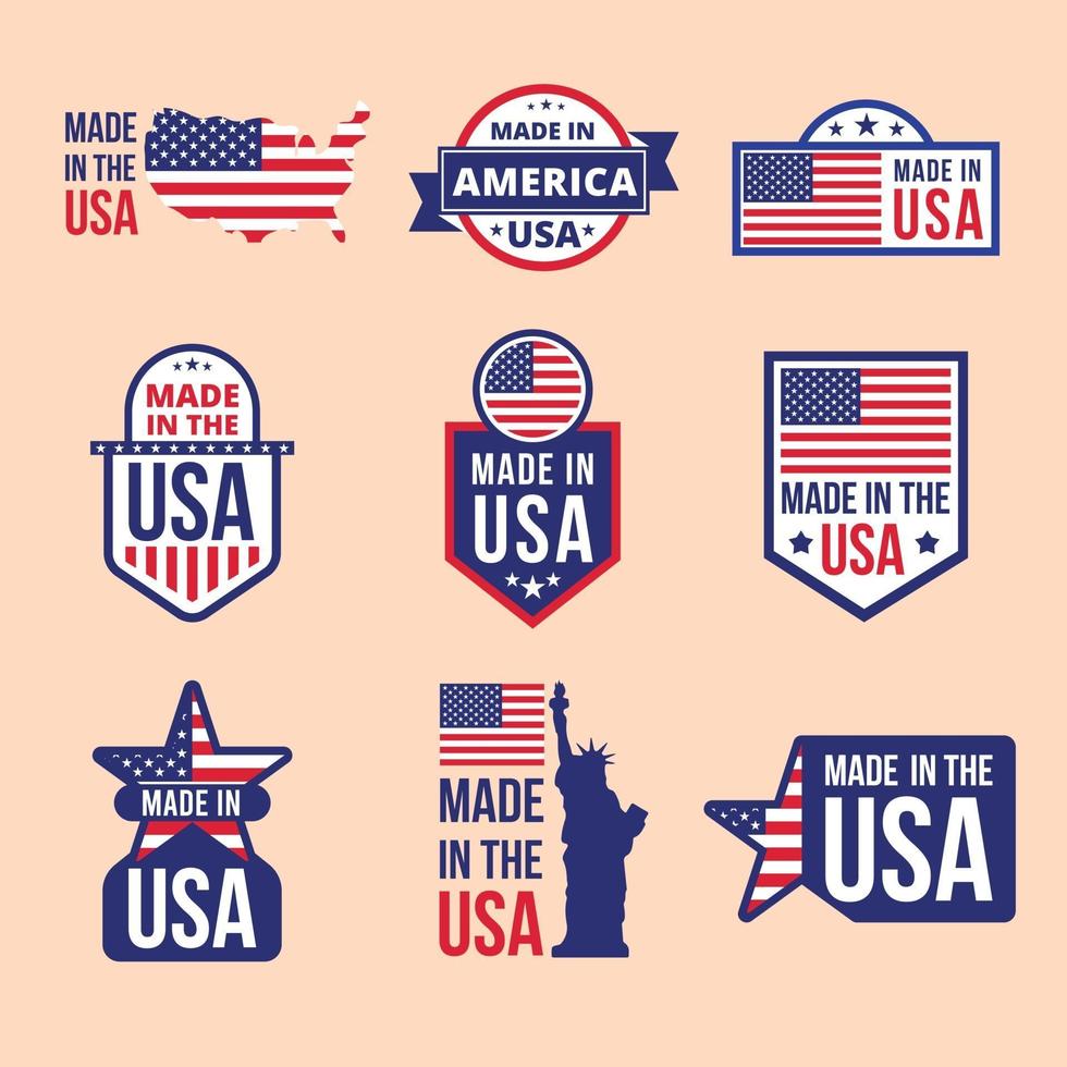 collection de logo made in usa vecteur