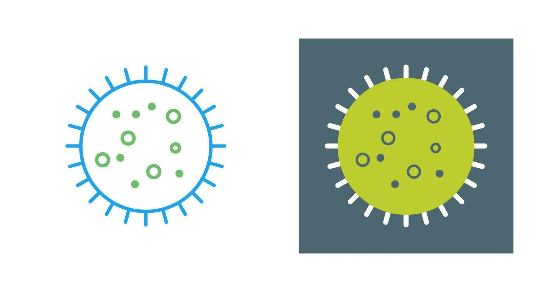 bactérie dans l'icône de vecteur de diapositive