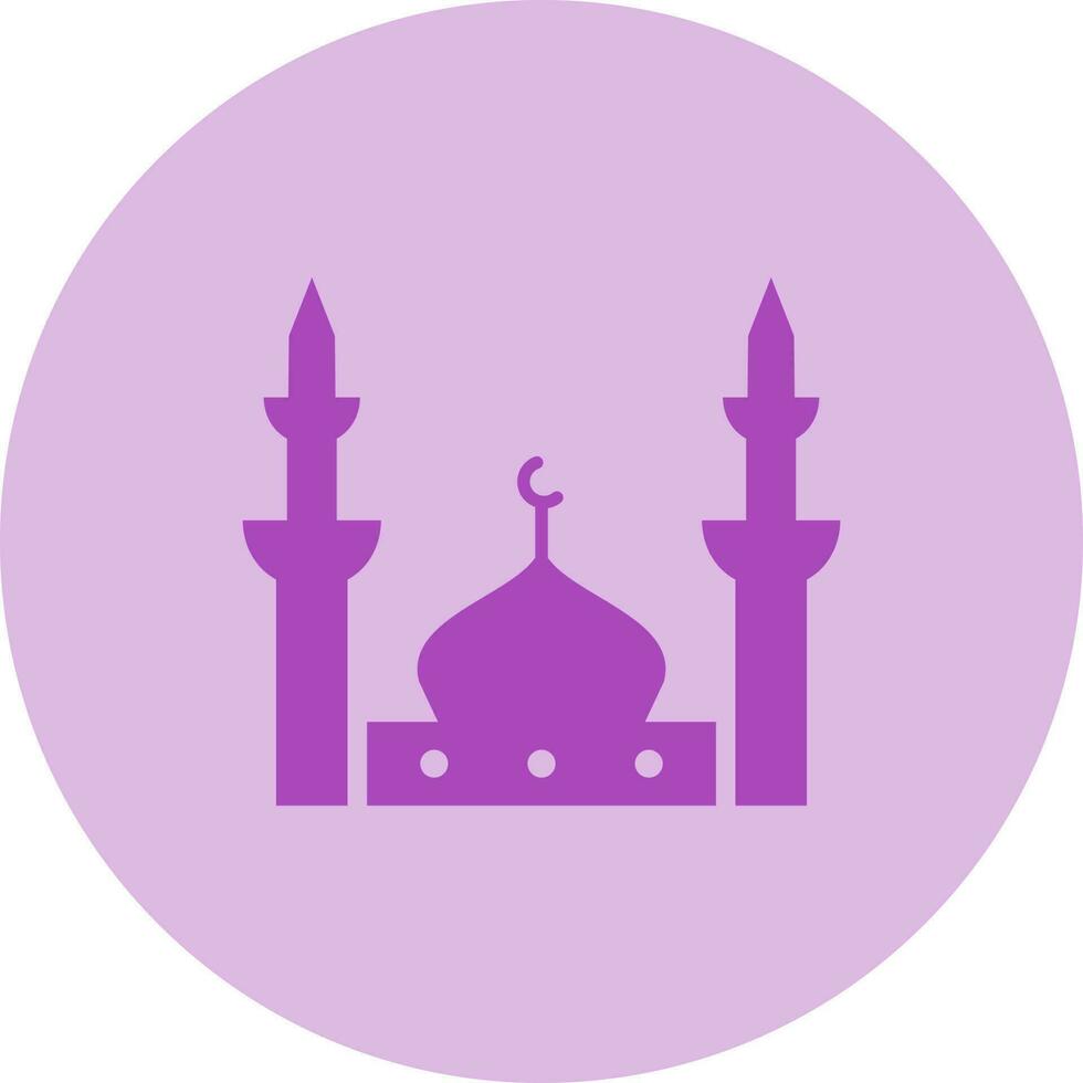 prophète mosquée glyphe icône vecteur