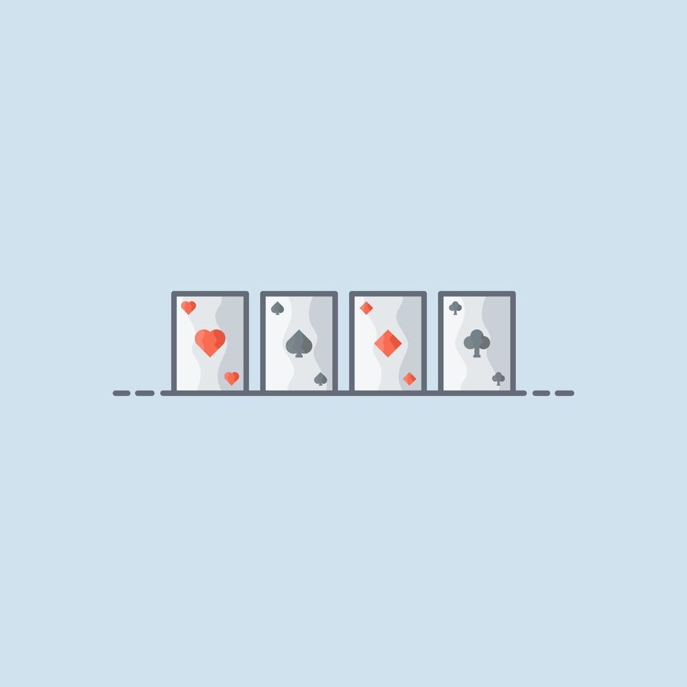 illustration d & # 39; icône de vecteur de carte de poker
