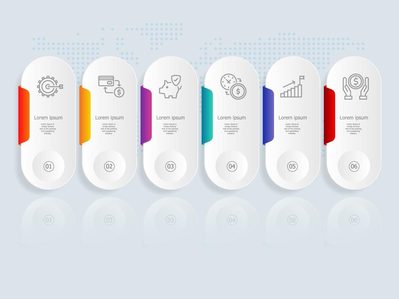 modèle d'élément de présentation infographique horizontal vecteur