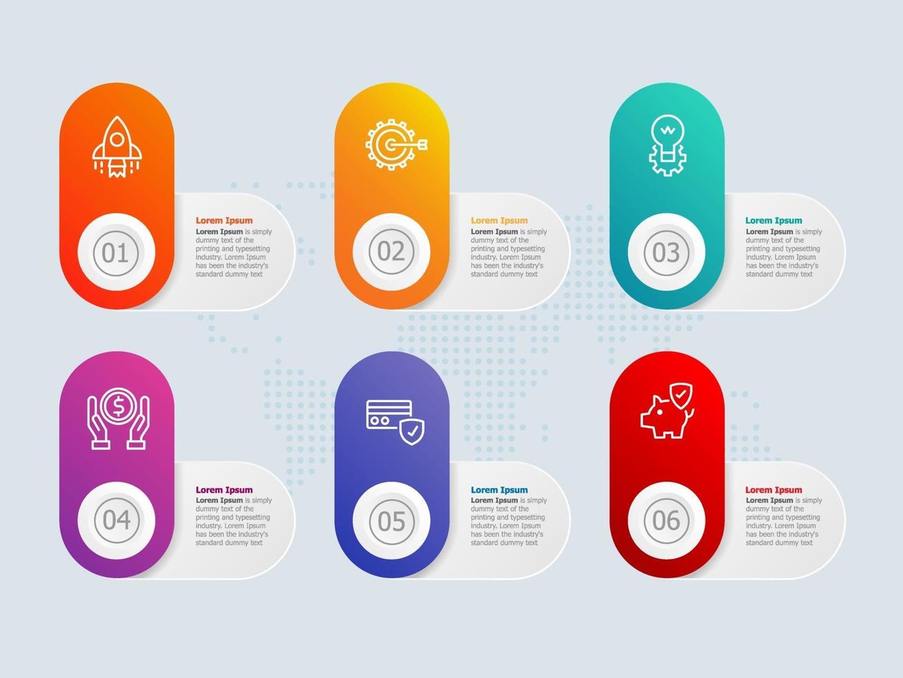 modèle d'élément de présentation infographique horizontal vecteur