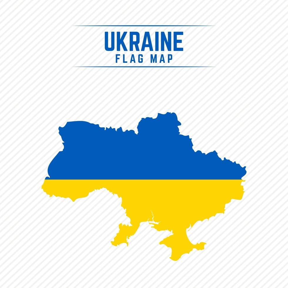 drapeau de la carte de l'ukraine vecteur